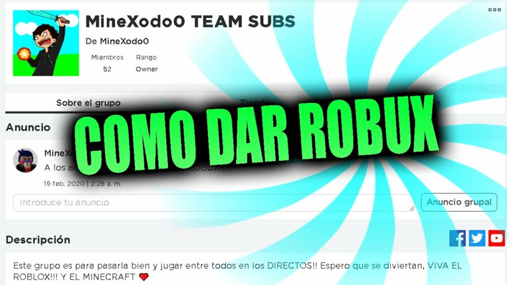 L Como Dar Robux En Tu Grupo De Roblox Projaker