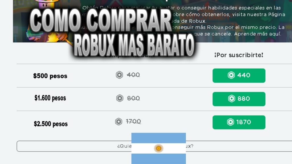 Como comprar robux con pesos argentinos