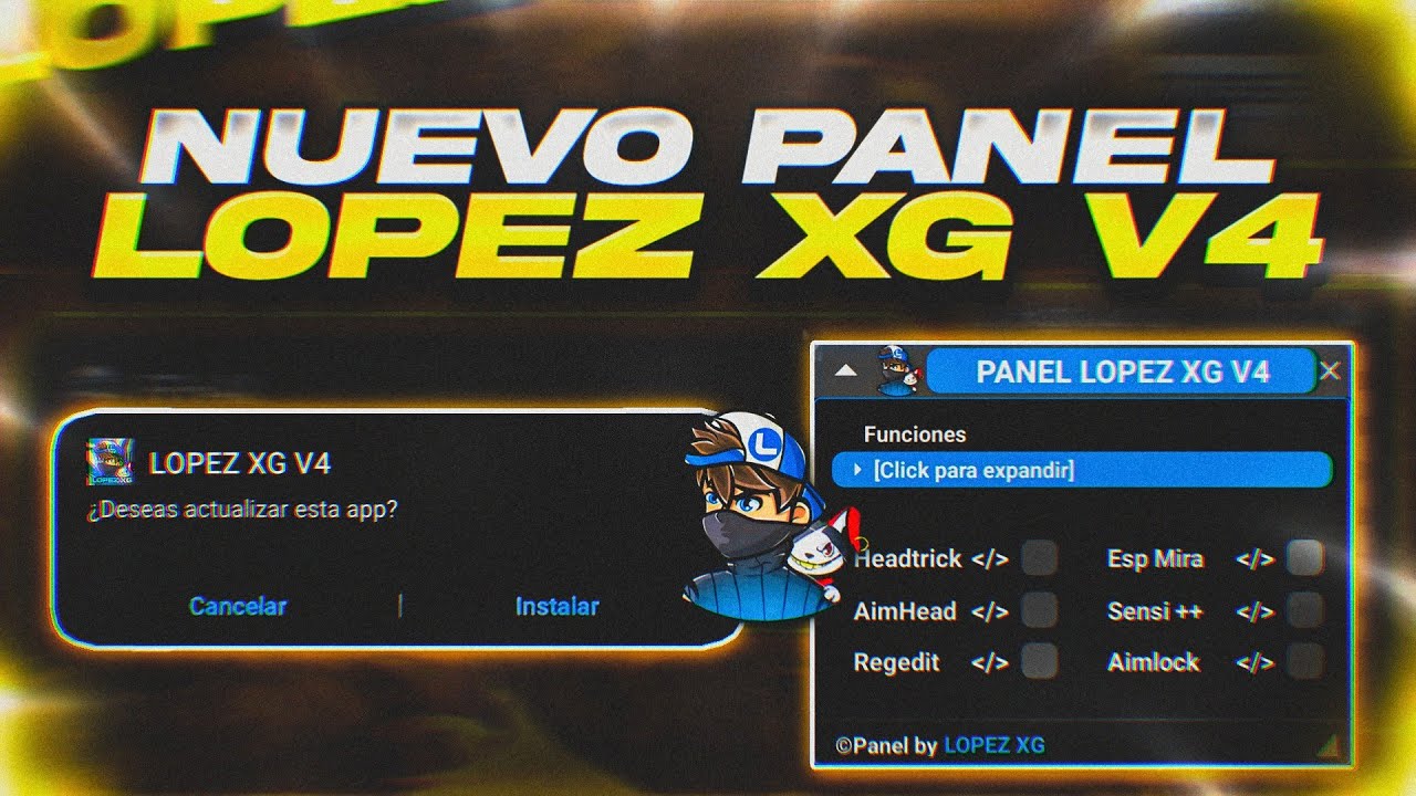 Descarga GRATIS el Panel López XG V4 para Free Fire